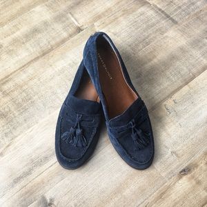 Blue suede Tommy Hilfiger loafers - size 8.5